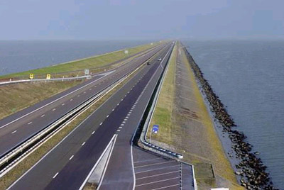 Diga Afsluitdijk, link qui per dimensioni reali